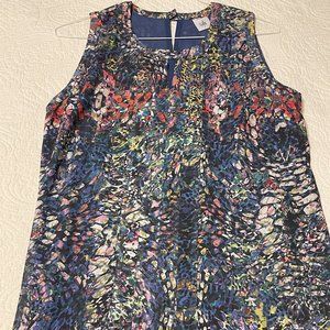 Cabi Stained Glass Keyhole Tank Top Sleeveless Top Size Large Style 3093